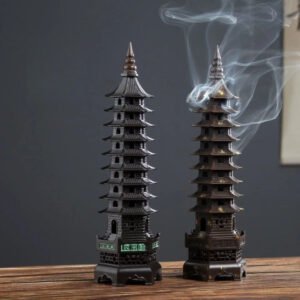 Zen Tower-Style Smoke Waterfall Incense Burner