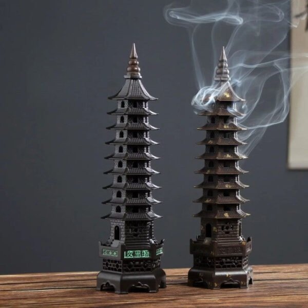 136811a7-dd1f-41ba-852e-0ee16c069b34 Zen Tower-Style Smoke Waterfall Incense Burner