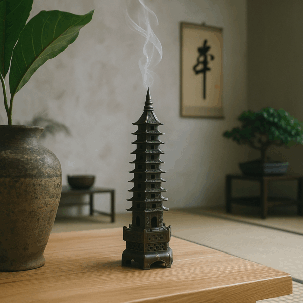 345346_8 Zen Tower-Style Smoke Waterfall Incense Burner