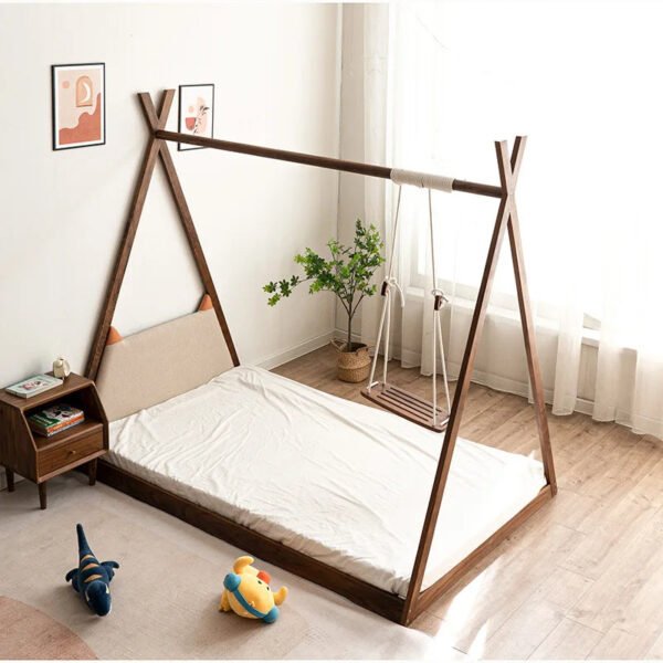 3_423b0409-34f5-4722-94cf-d8cc4081c3b6 Indoor Playground Wooden Swing Kids Floor Bed