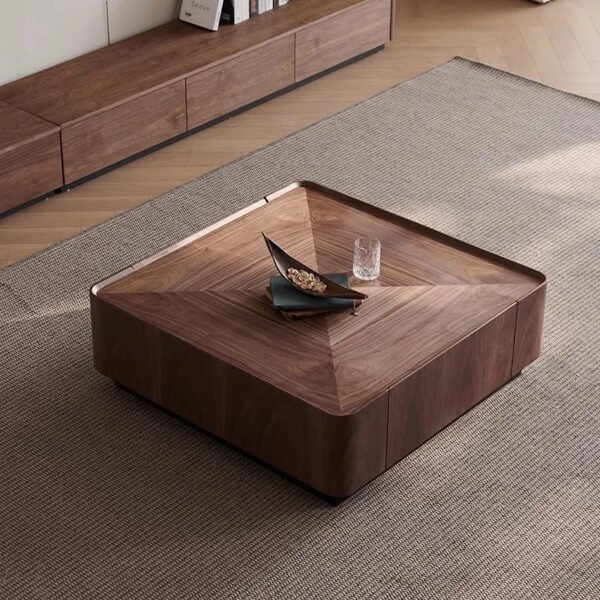 Hidden Drawers Elegant Italian Style Coffee Table
