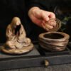 3a88dbfd-c4d8-49e7-b5e2-cf609bcdb5a6 Silent Monk Backflow Ceramic Incense Burner