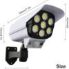 H3da12d76402046f88e0803d673664bf4E-1 Solar Motion Sensor Dummy Security Camera Light