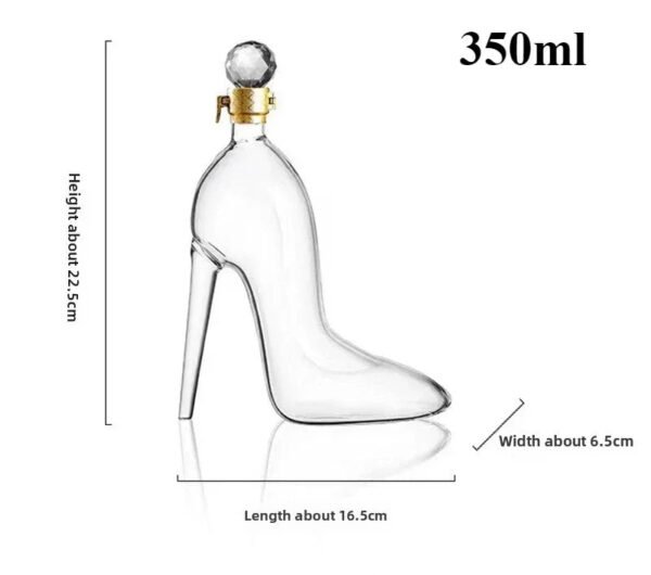 High Heel Fancy Glass Wine Decanter