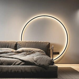 S1614d53e29c64175a9c4abf203407d2ao Minimalist LED Circle Background Wall Lamp