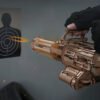 3D Puzzle Wood Rapid Fire Launcher Toy Gun