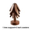 Wooden Tree Heat Resistant Coaster Set