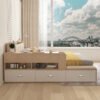 S7a511370ccfb434cabac50469b443547c Hidden Compartment Lift-Up Storage Bookshelf Platform Bed