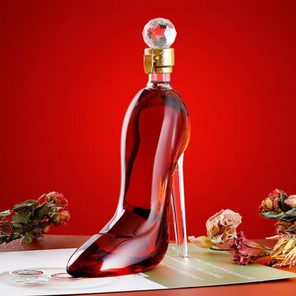High Heel Fancy Glass Wine Decanter