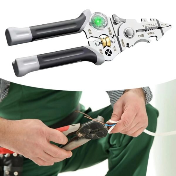 Sb0f685807a044beaae203c1f6afecf25v_9b7e91e1-d00c-467c-a5ce-a0727201fa86 Multi-Task Wire Stripper Voltage Detector Plier