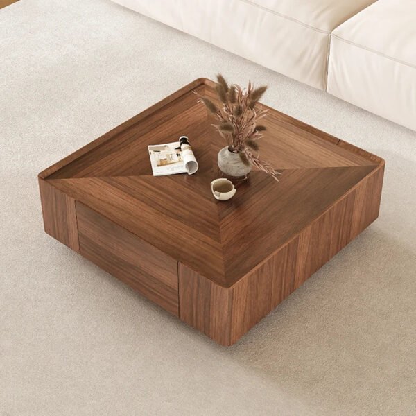 Hidden Drawers Elegant Italian Style Coffee Table