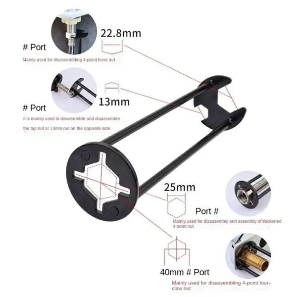 Dual-Headed Easy Repair Faucet Wrench