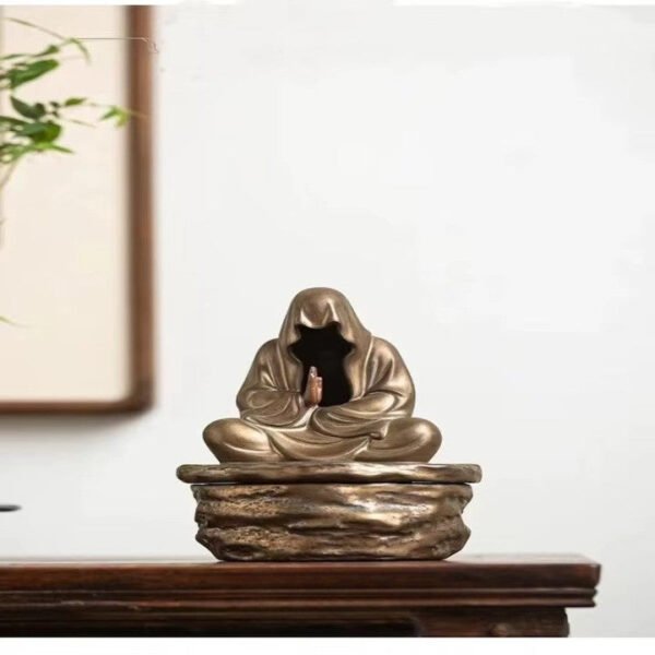 a7ba54a6-5786-4aea-b0f2-8fce4756b2d8 Silent Monk Backflow Ceramic Incense Burner